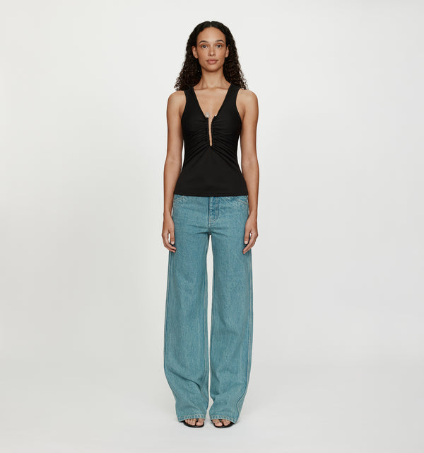 Christopher Esber Crystal Pin Tank Black