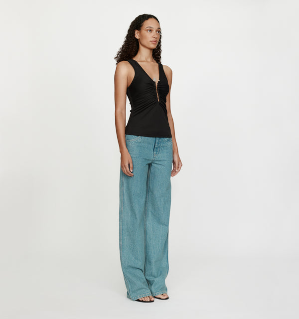 Christopher Esber Crystal Pin Tank Black