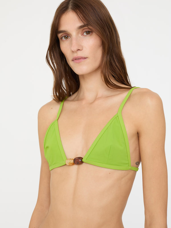 Christopher Esber Crystal Tie Bikini Top Apple