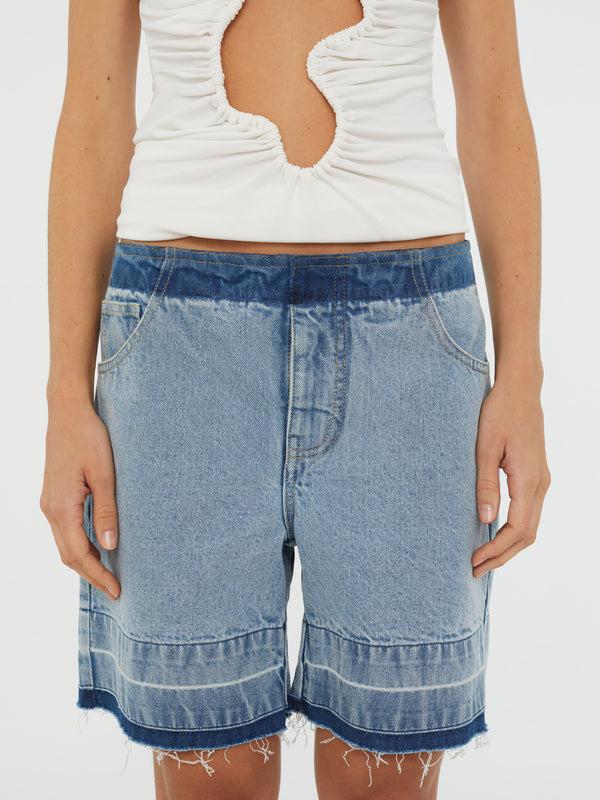 Christopher Esber Deconstruct Denim Short Indigo