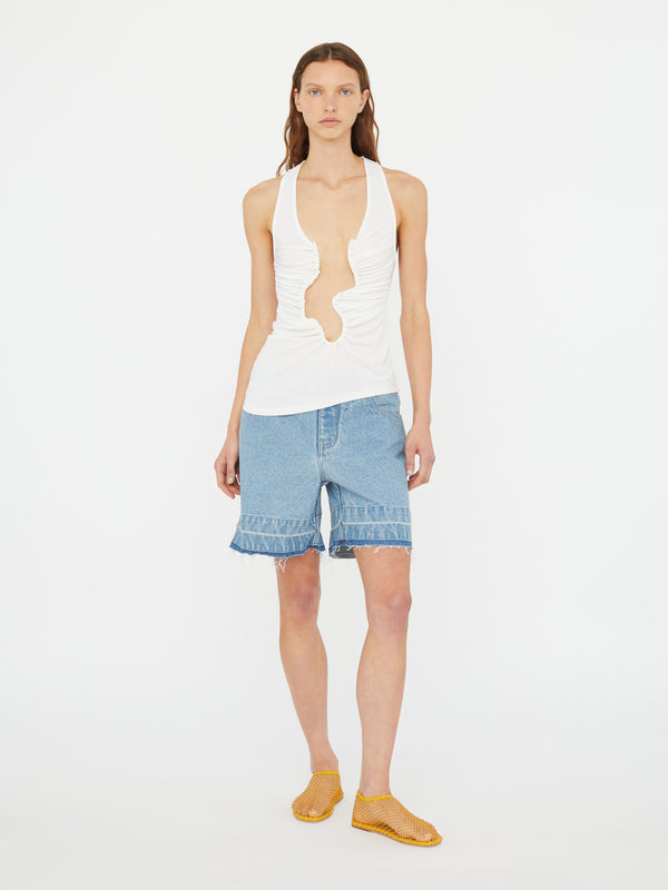 Christopher Esber Deconstruct Denim Short Indigo
