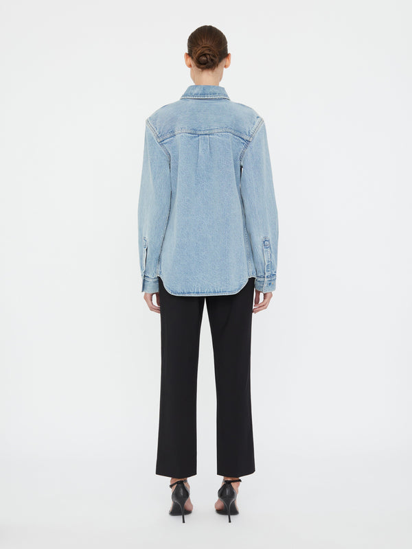 Christopher Esber Denim Floating Tab Shirt Indigo