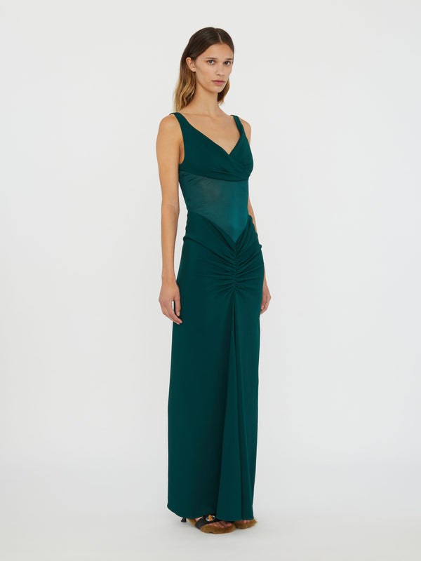 Christopher Esber Fusion Fold Tank Dress Evergreen