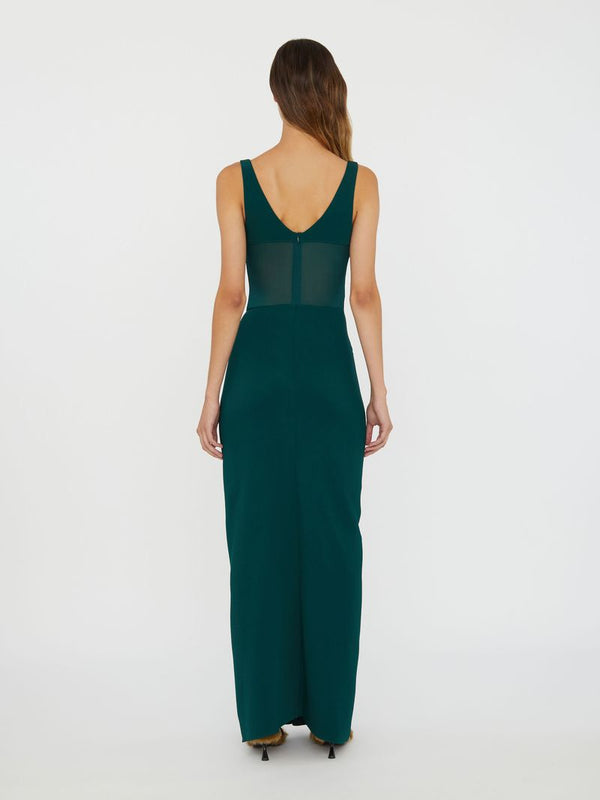 Christopher Esber Fusion Fold Tank Dress Evergreen