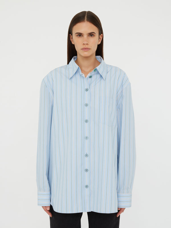 Christopher Esber Gemini Shirt Powder Blue Multi