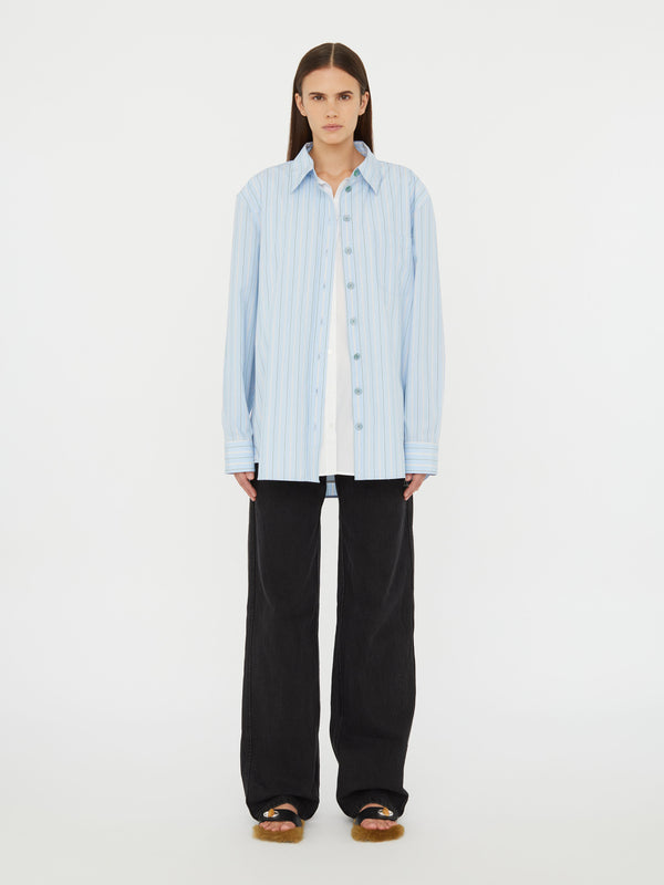 Christopher Esber Gemini Shirt Powder Blue Multi