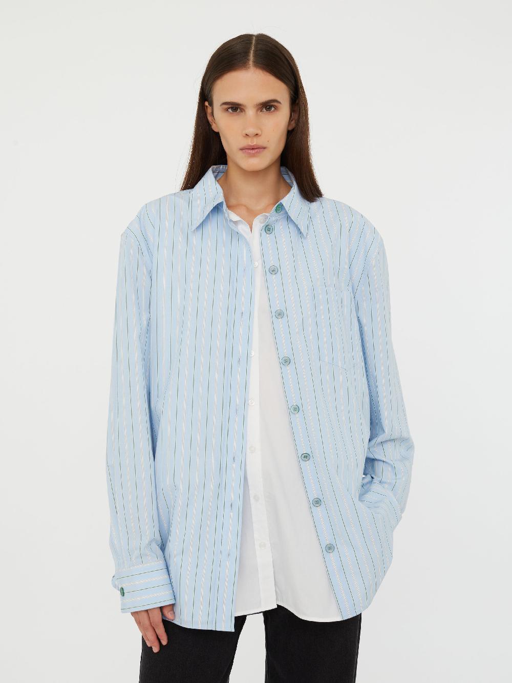 christopher esber Gemini Shirt powder blue multi