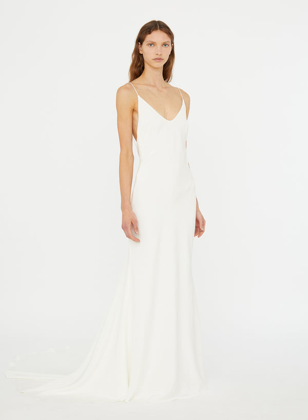 Christopher Esber Ilona Silk Gown White