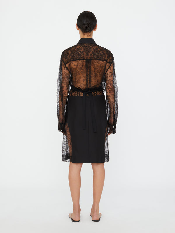 Christopher Esber Lace Tux Shirt Black