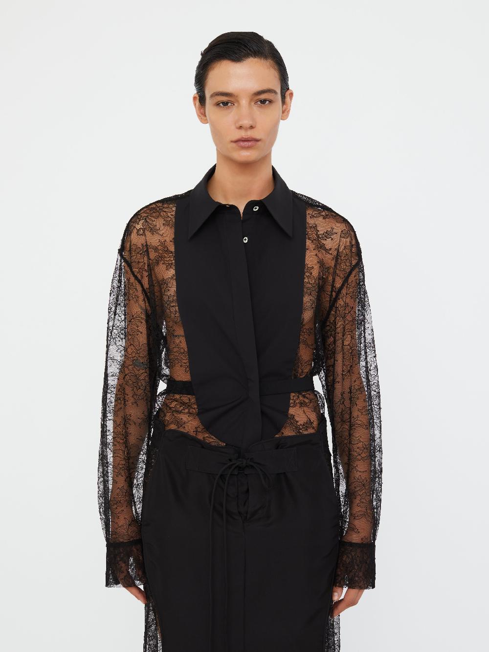 christopher esber Lace Tux Shirt black