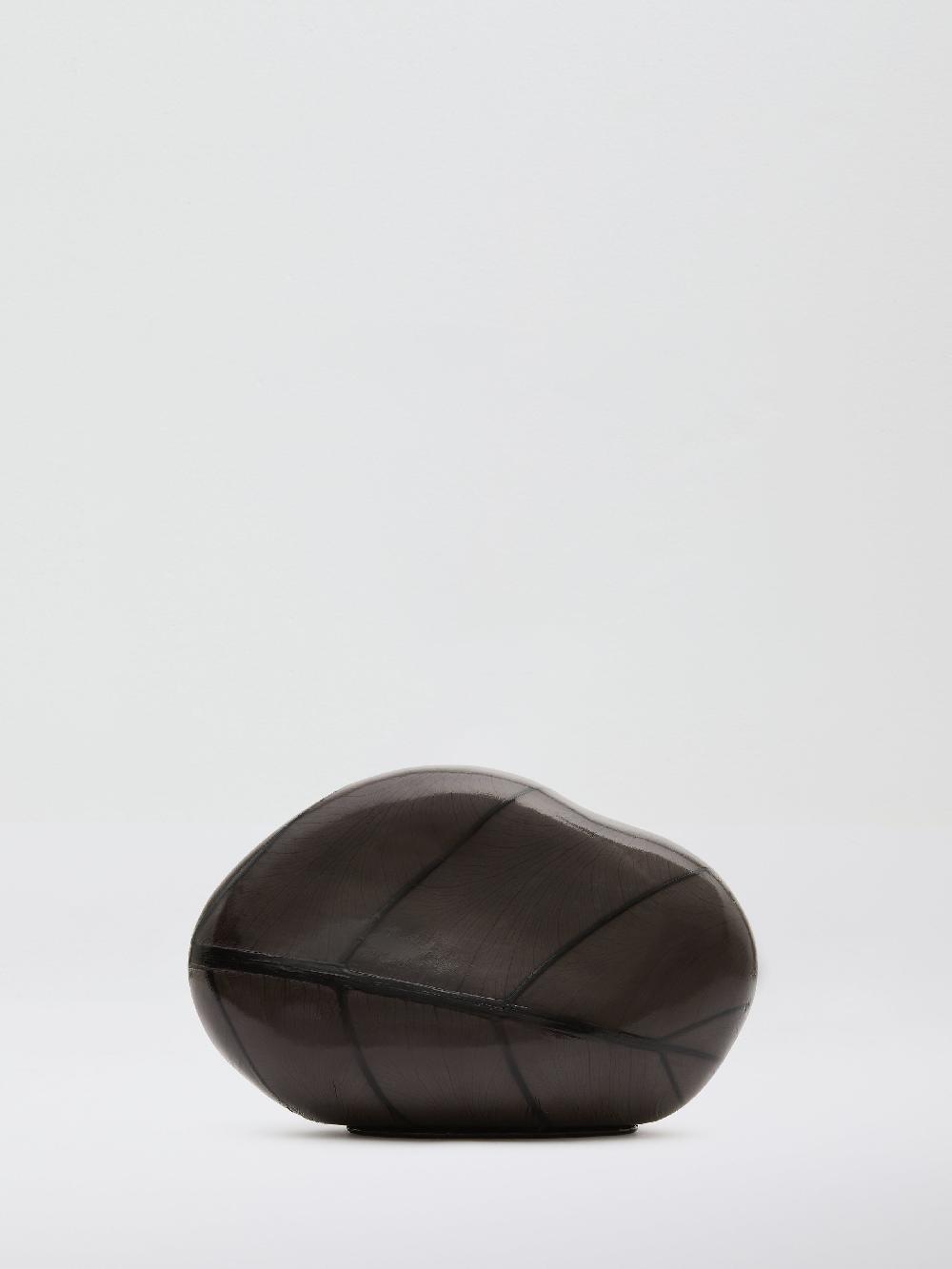 christopher esber Large Leaf Stone Clutch black