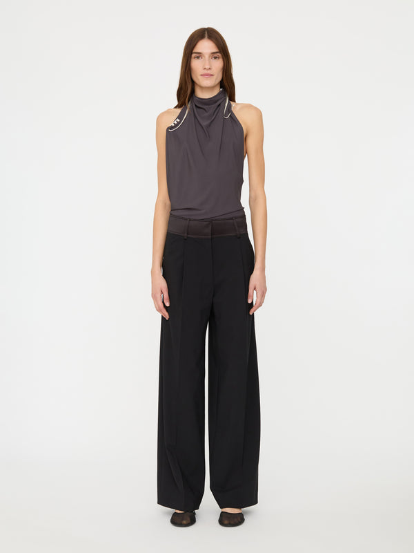 Christopher Esber Levitate Halter Top Charcoal