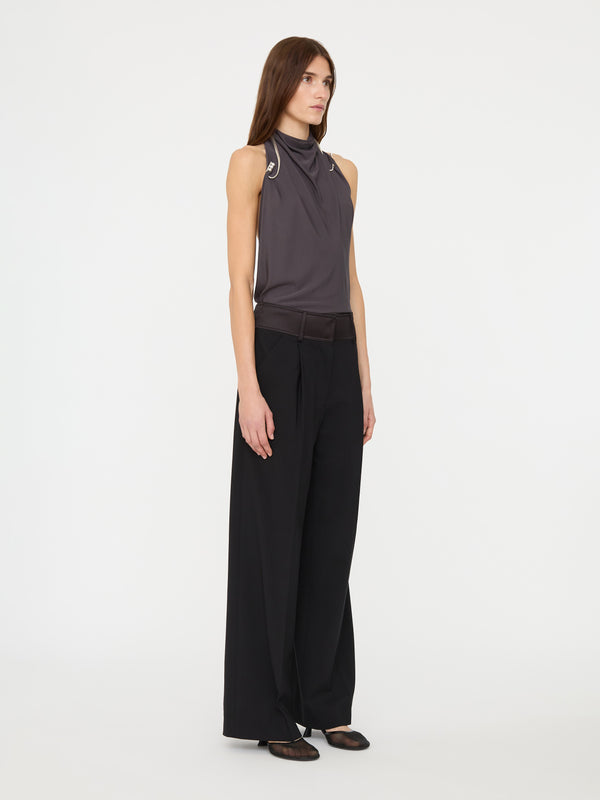 Christopher Esber Levitate Halter Top Charcoal
