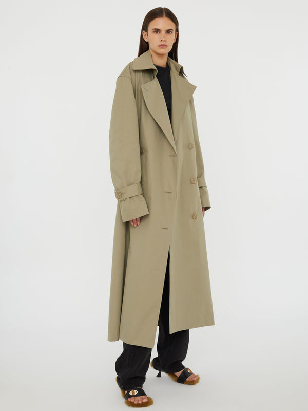 Christopher Esber Loren Trench Coat Linseed
