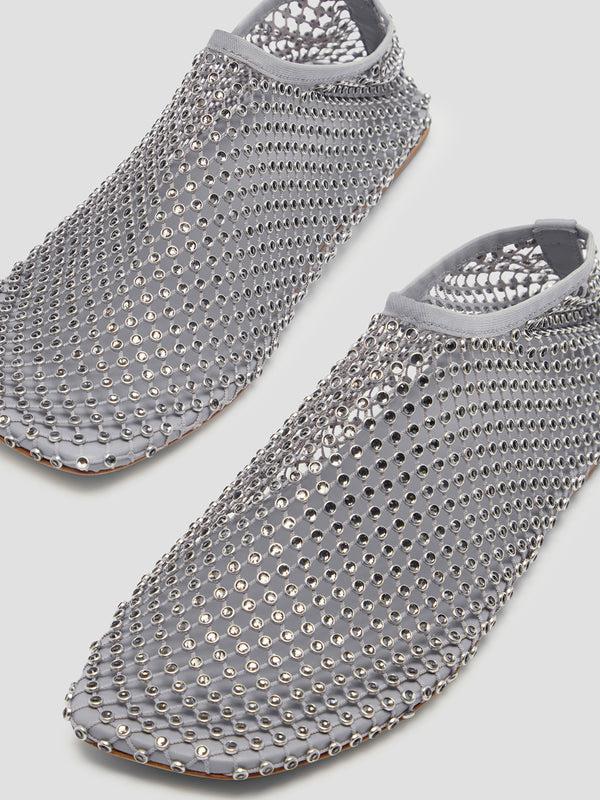 Christopher Esber Minette Crystal Flat Slate Grey