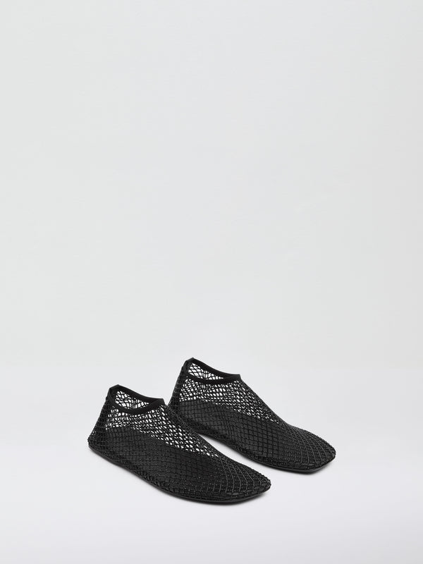 Christopher Esber Minette Crystal Mesh Flat Black