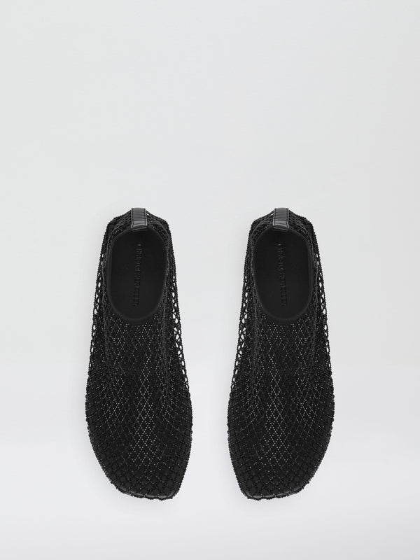 Christopher Esber Minette Crystal Mesh Flat Black
