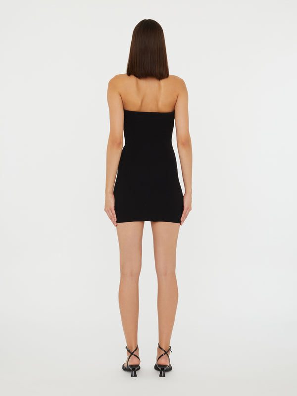 Christopher Esber Mollusk Knit Mini Dress Black