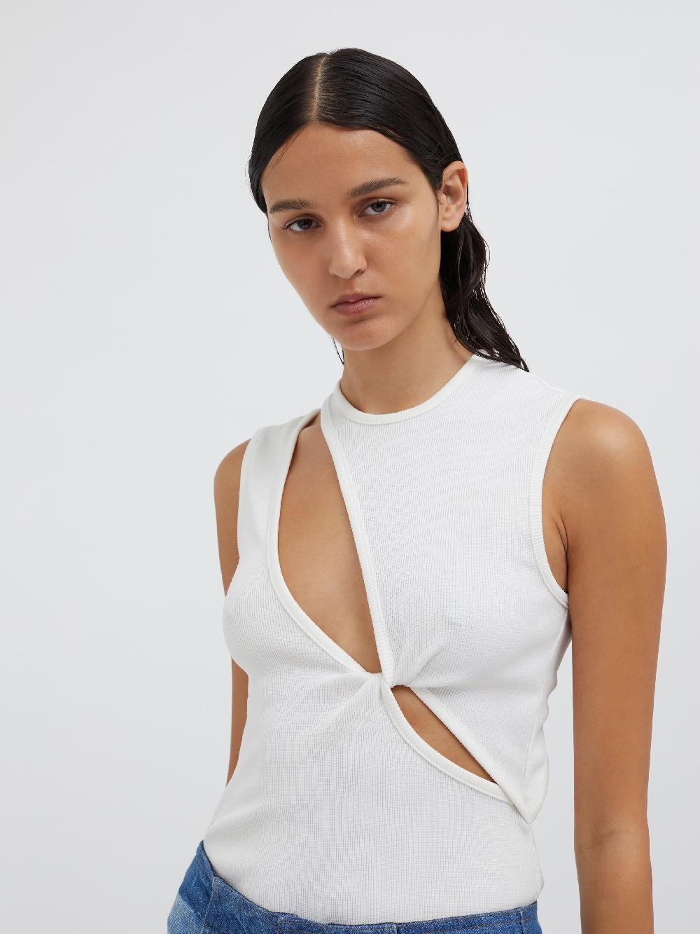 christopher esber Oblix Twist Tank white