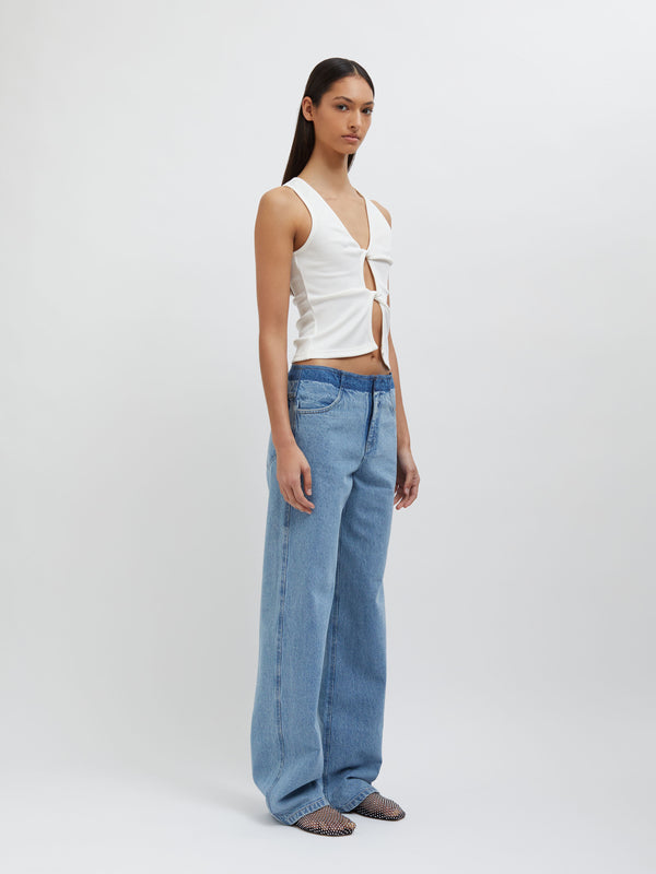 Christopher Esber Open Twist Tank White