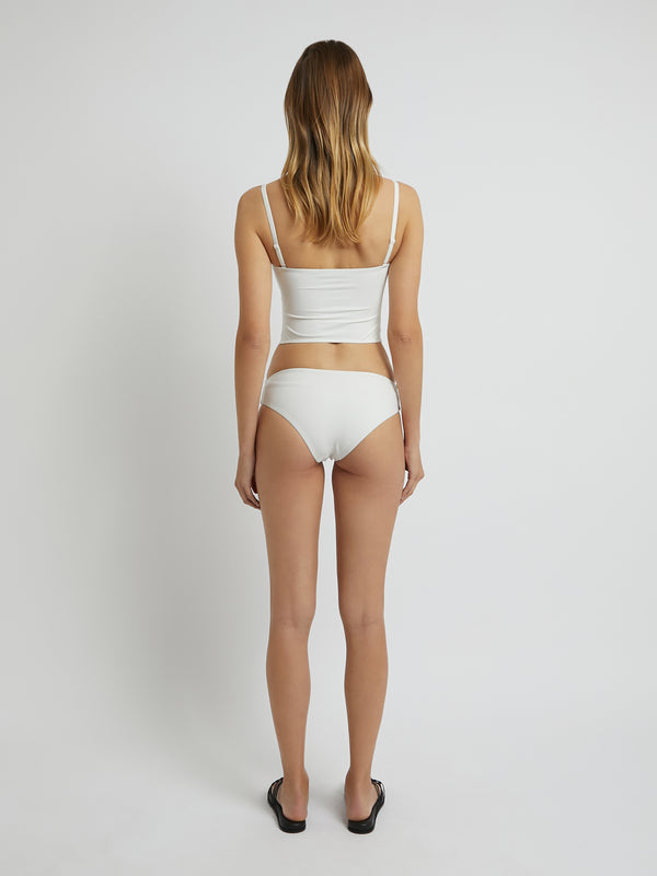 Christopher Esber Orbit Ruched Low Brief White