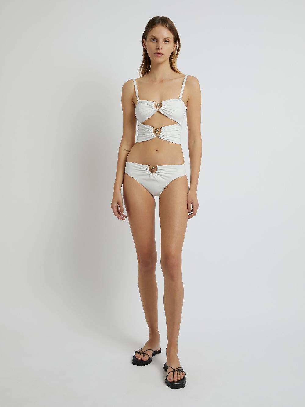 christopher esber Orbit Ruched Low Brief white