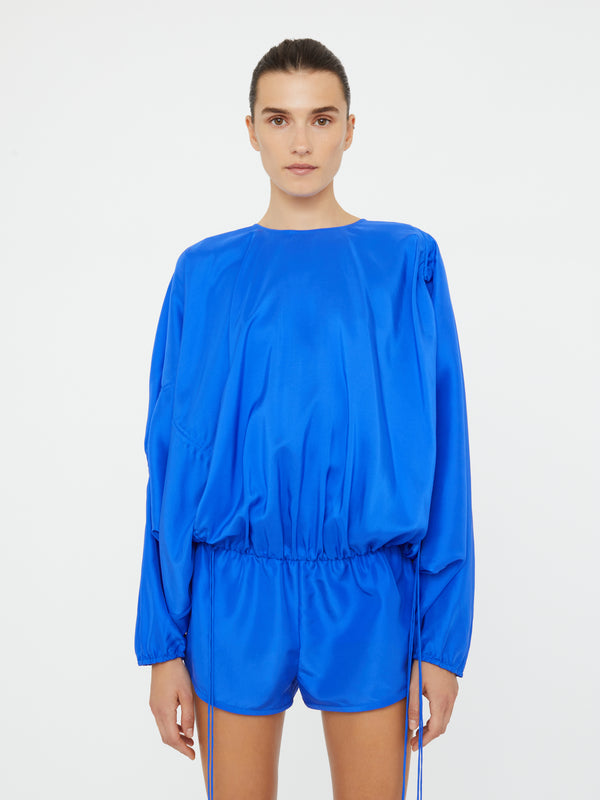 Christopher Esber Parachute Silk Onesie Yves Blue