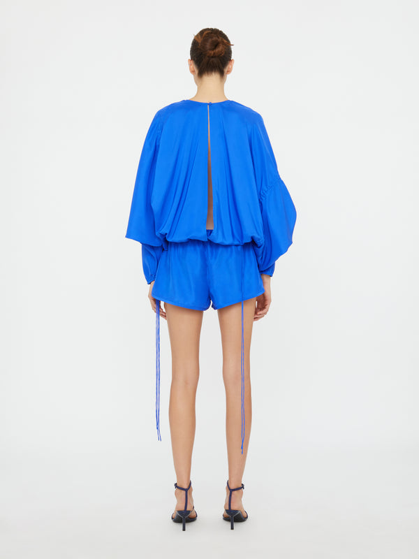 Christopher Esber Parachute Silk Onesie Yves Blue