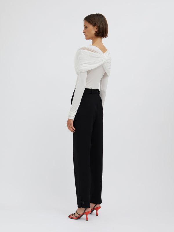 Christopher Esber Pique Belted Trouser Black