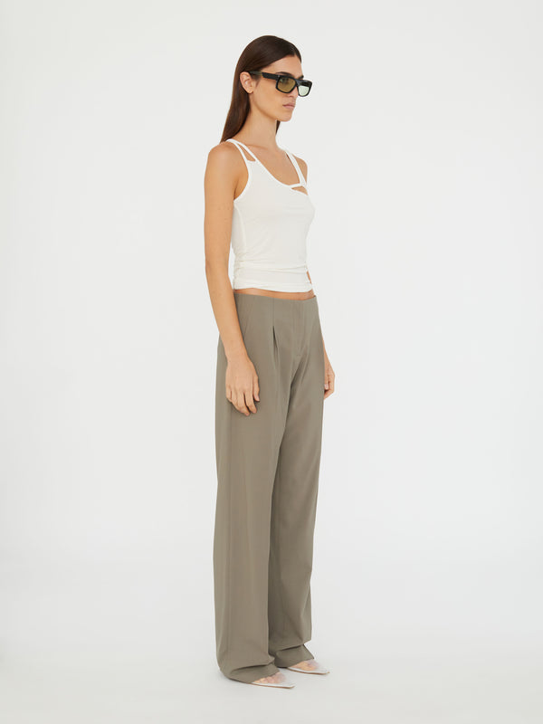 Christopher Esber Redux Wool Trouser Eucalypt