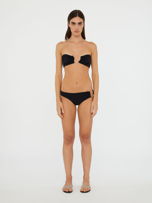 Christopher Esber Ruched Crescent Bandeau Black