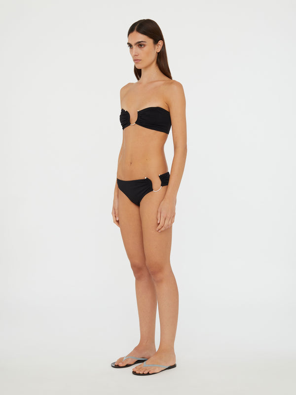 Christopher Esber Ruched Crescent Side Brief Black