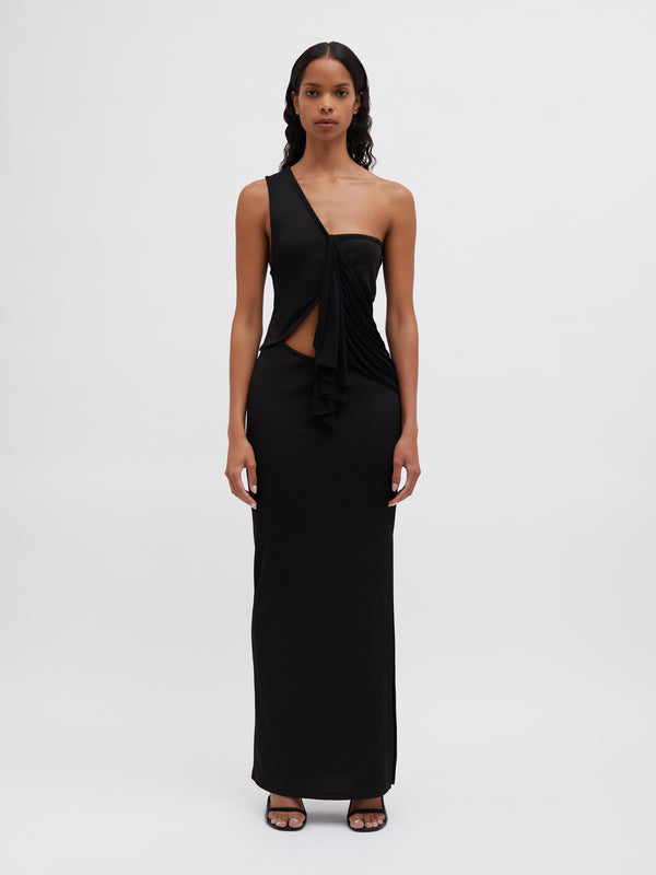 Christopher Esber Seneca Swirl Gown Black