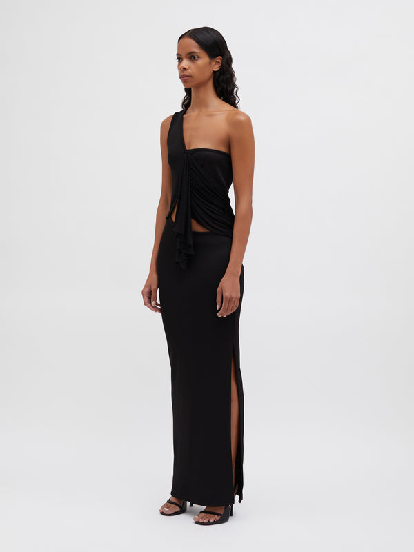 Christopher Esber Seneca Swirl Gown Black