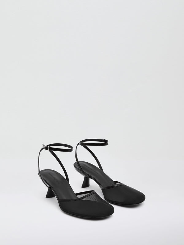 Christopher Esber Sheer Mesh Mary Jane Heel Black