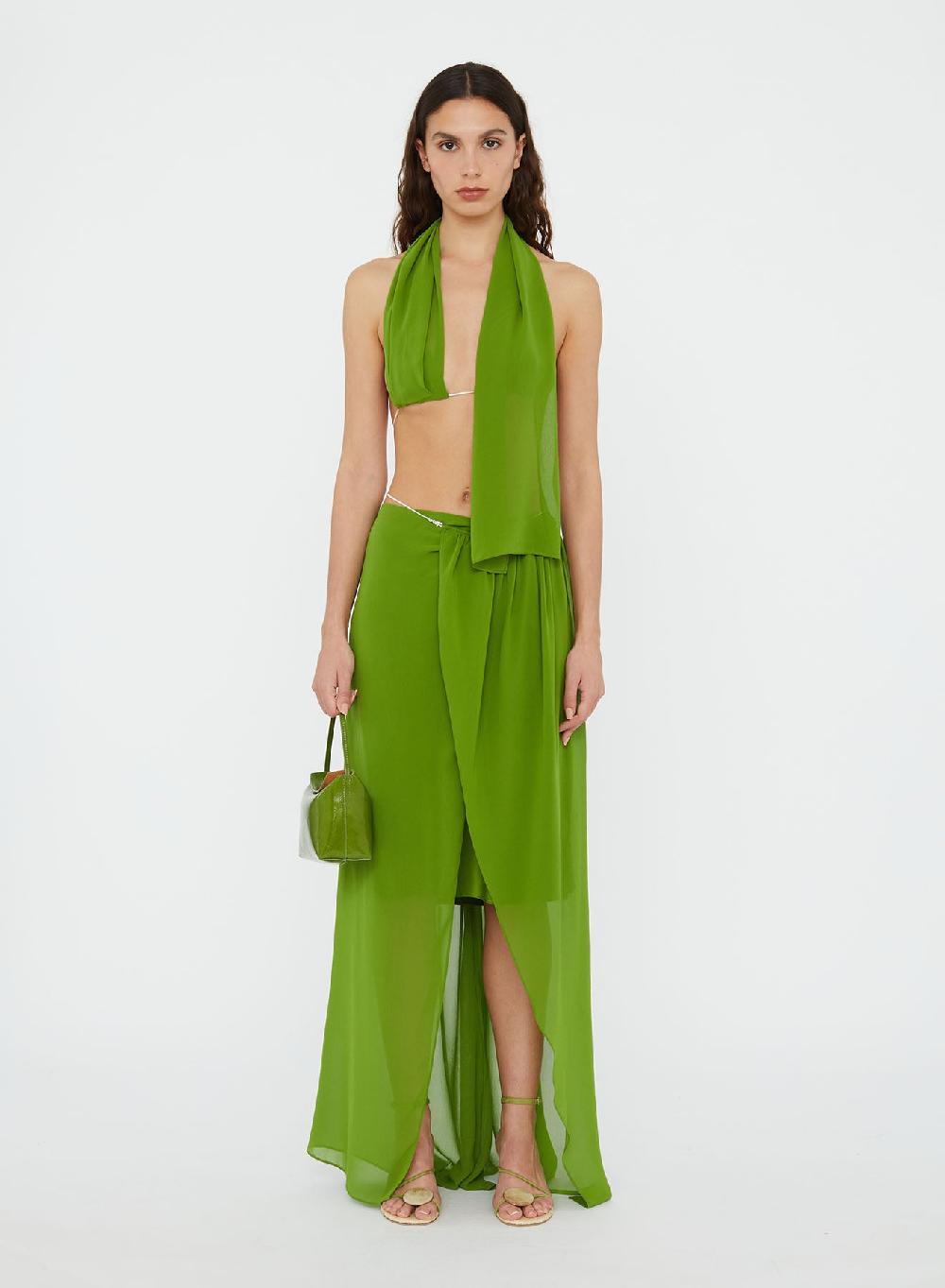 christopher esber Silk Chain Sarong Skirt cactus christopher esber Silk Chain Sarong Skirt cactus