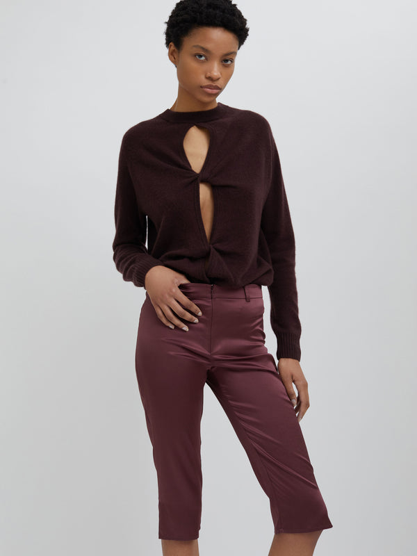 Christopher Esber Silk Pedal Pusher Mahogany