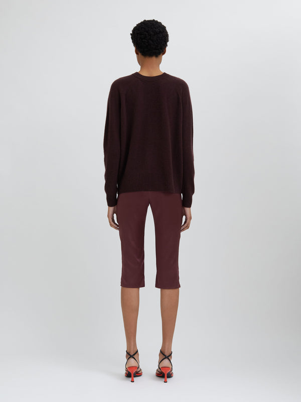 Christopher Esber Silk Pedal Pusher Mahogany