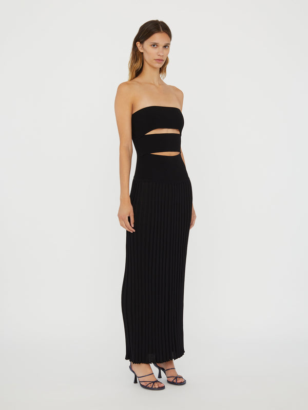 Christopher Esber Slash Strapless Dress Black