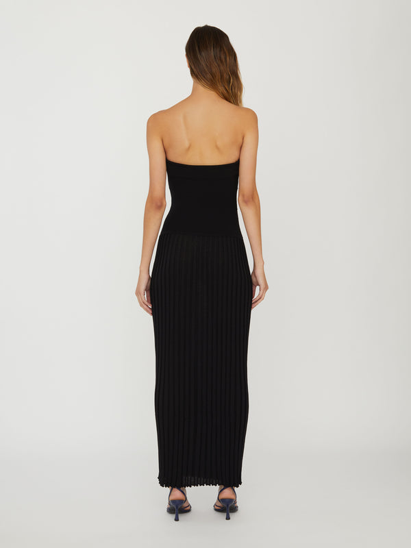 Christopher Esber Slash Strapless Dress Black