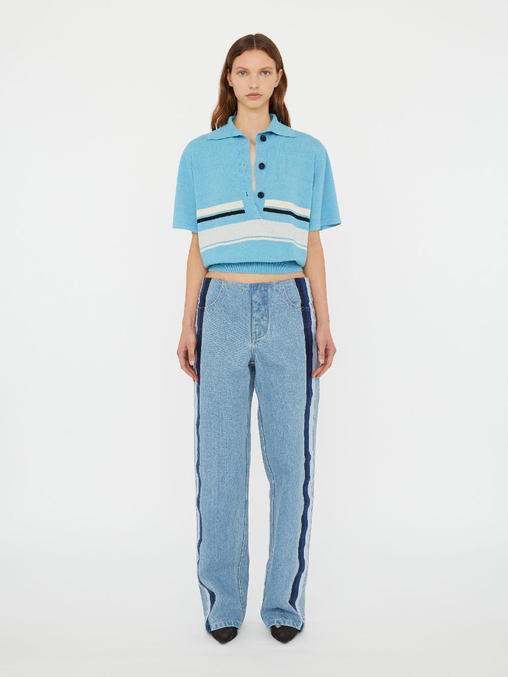 christopher esber Streaked Denim Jean indigo christopher esber Streaked Denim Jean indigo