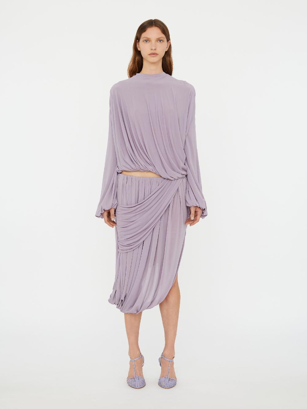 christopher esber Swept Drape Skirt mauve