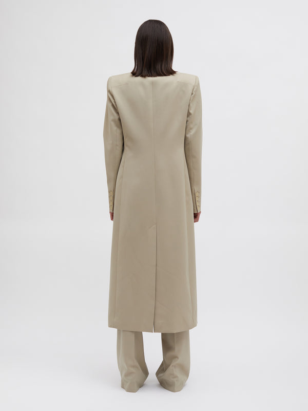 Christopher Esber Talus Tailored Coat Taupe