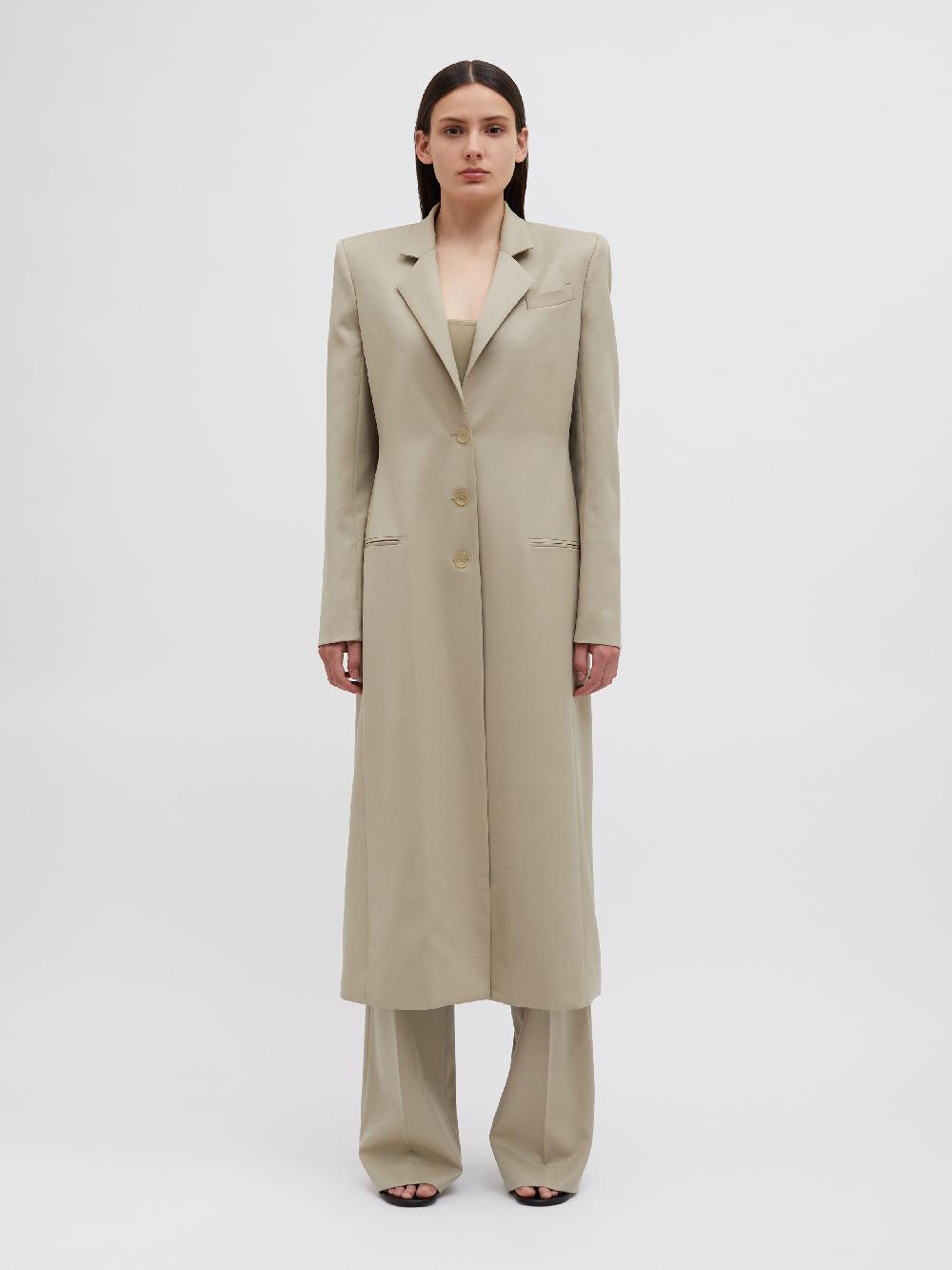 christopher esber Talus Tailored Coat taupe
