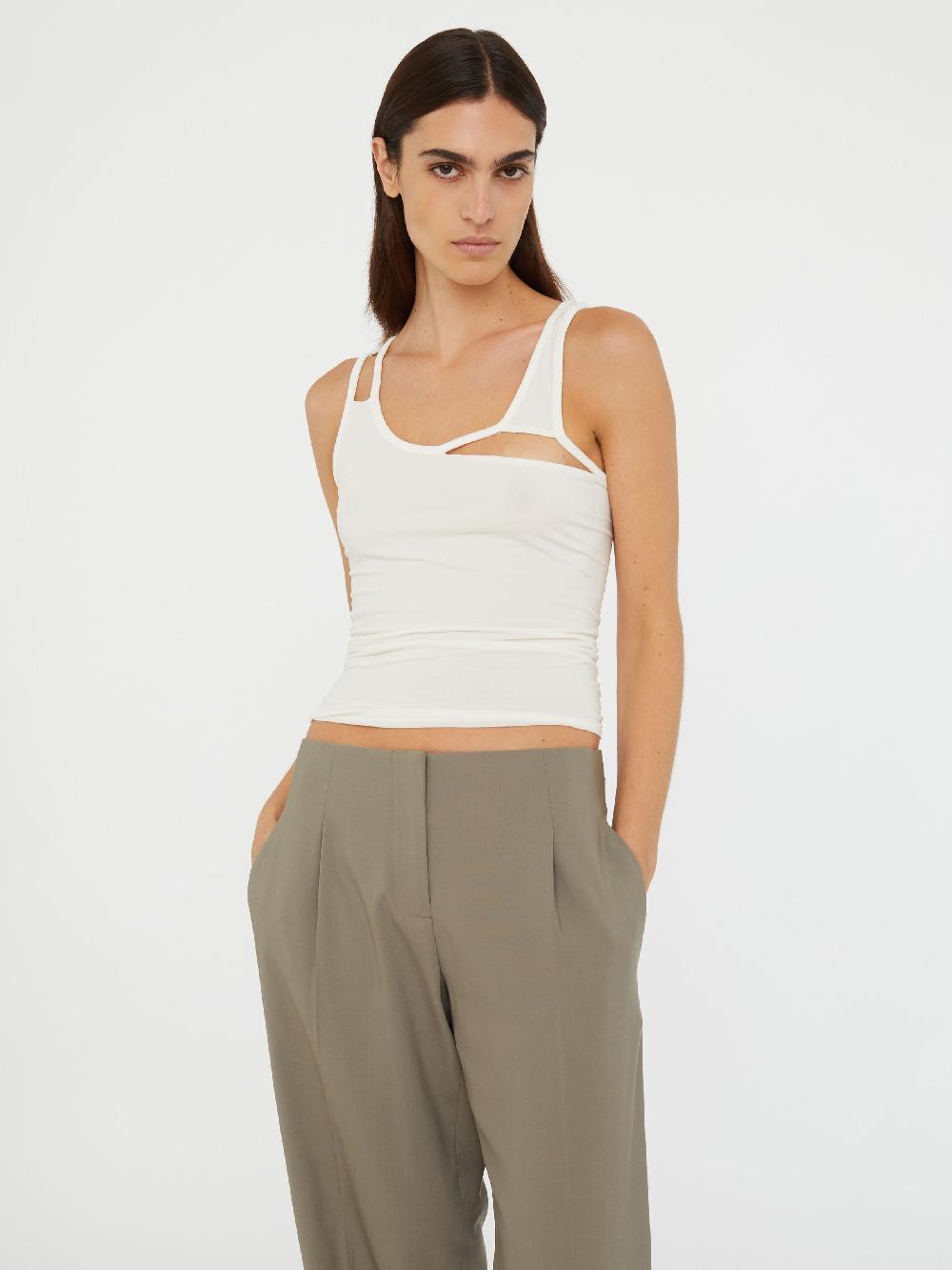 christopher esber Vacant Jersey Tank white