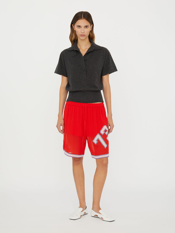 Christopher Esber Varsity Silk Short Red