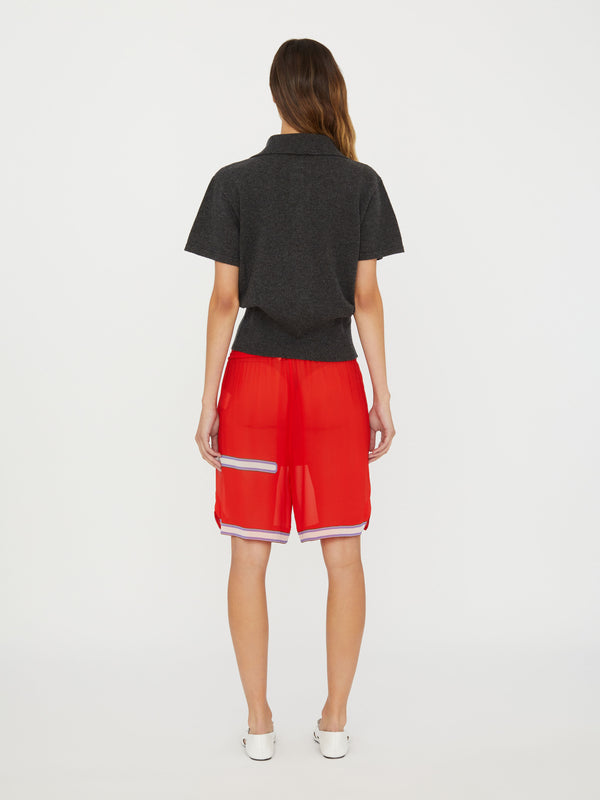 Christopher Esber Varsity Silk Short Red