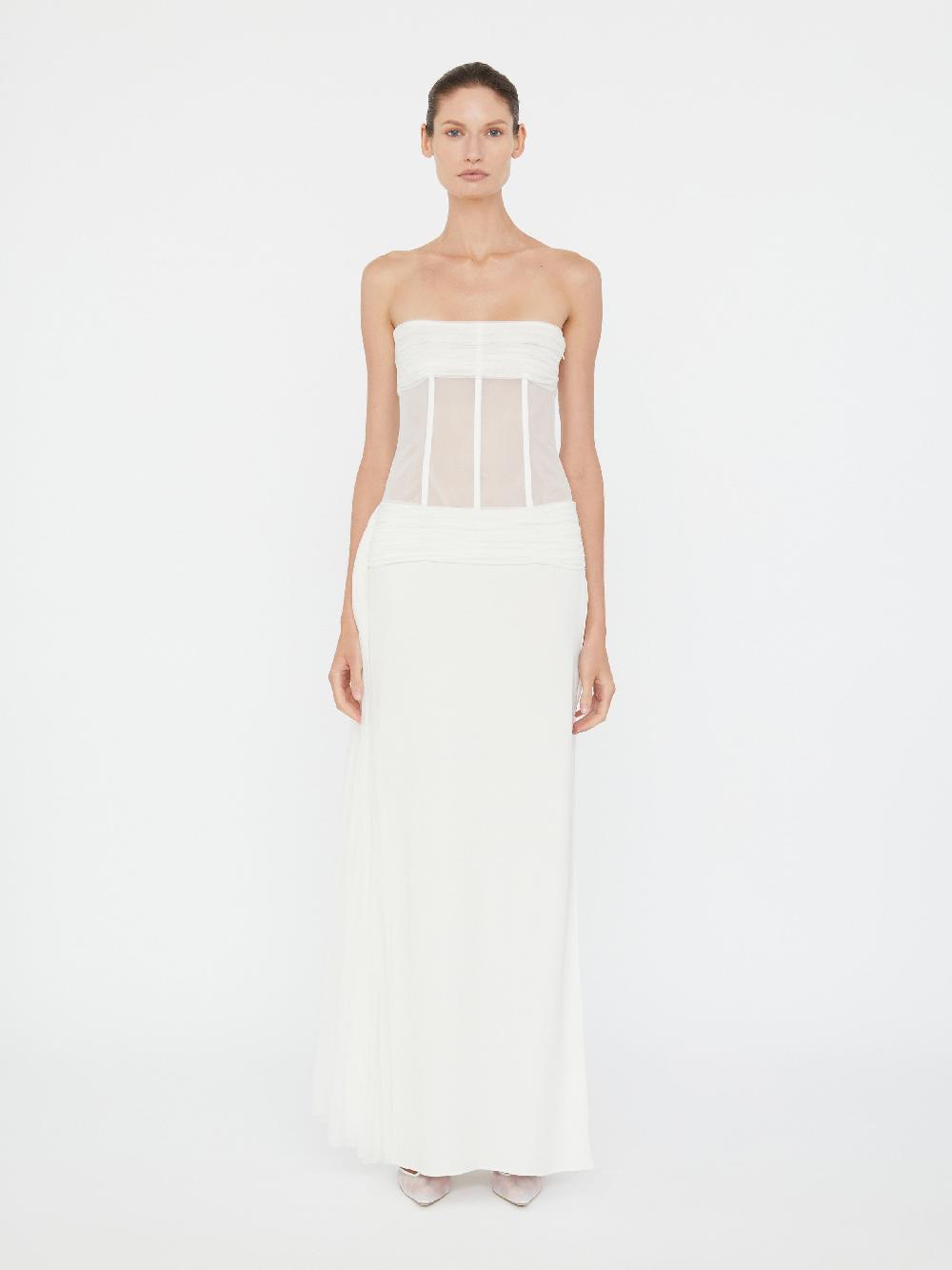 christopher esber Veiled Corset Dress white