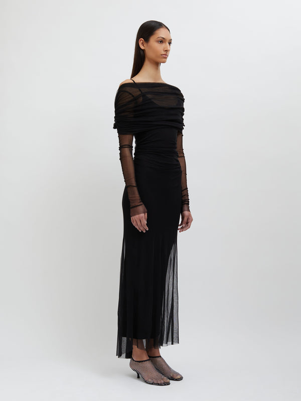 Christopher Esber Veiled Dress Black