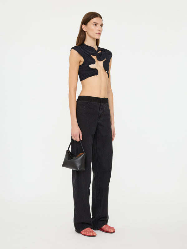Christopher Esber Venus Crop Top Black